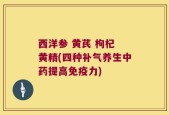 西洋参 黄芪 枸杞 黄精(四种补气养生中药提高免疫力)