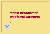怀化那里收黄精(怀化地区发现稀有植物黄精)
