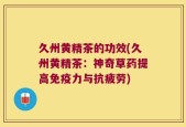 久州黄精茶的功效(久州黄精茶：神奇草药提高免疫力与抗疲劳)