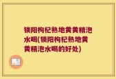 锁阳枸杞熟地黄黄精泡水喝(锁阳枸杞熟地黄黄精泡水喝的好处)