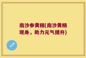 南沙参黄精(南沙黄精现身，助力元气提升)