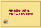 天长滇黄精(滇黄精：生长在天长的宝贵药材)