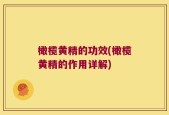 橄榄黄精的功效(橄榄黄精的作用详解)