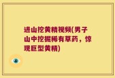 进山挖黄精视频(男子山中挖掘稀有草药，惊现巨型黄精)