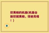 挖黄精的机器(机器全新挖掘黄精，惊艳亮相！)