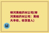 柳河黄精药材公司(柳河黄精药材公司：黄精大丰收，收获喜人)