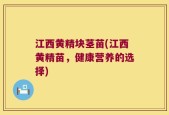 江西黄精块茎苗(江西黄精苗，健康营养的选择)