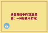 紫色黄精中药(紫色黄精：一种珍贵中药物)