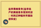 盐亭黄精麦冬(盐亭出产的黄精麦冬受到欢迎：村民们种植并开展旅游农业)