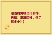 泡酒的黄精长什么样(黄精：泡酒佳材，你了解多少？)