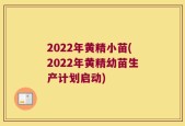 2022年黄精小苗(2022年黄精幼苗生产计划启动)