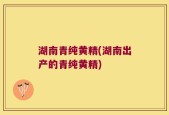 湖南青纯黄精(湖南出产的青纯黄精)