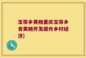 玉带乡黄精重庆玉带乡青黄精开发提升乡村经济)