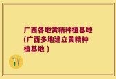 广西各地黄精种植基地(广西多地建立黄精种植基地 )
