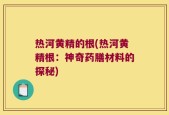 热河黄精的根(热河黄精根：神奇药膳材料的探秘)