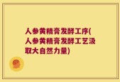 人参黄精膏发酵工序(人参黄精膏发酵工艺汲取大自然力量)
