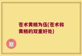 苍术黄精为伍(苍术和黄精的双重好处)