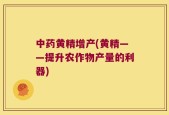 中药黄精增产(黄精——提升农作物产量的利器)