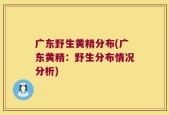 广东野生黄精分布(广东黄精：野生分布情况分析)