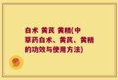 白术 黄芪 黄精(中草药白术、黄芪、黄精的功效与使用方法)