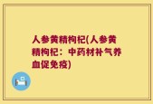 人参黄精枸杞(人参黄精枸杞：中药材补气养血促免疫)