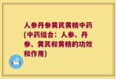 人参丹参黄芪黄精中药(中药组合：人参、丹参、黄芪和黄精的功效和作用)