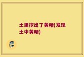 土里挖出了黄精(发现土中黄精)