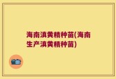 海南滇黄精种苗(海南生产滇黄精种苗)