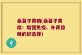 桑葚子黄精(桑葚子黄精：增强免疫、补肾益精的好选择)