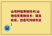 山地种植黄精技术(山地培育黄精技术：提高收成，创造可持续农业)