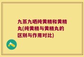 九蒸九晒纯黄精和黄精丸(纯黄精与黄精丸的区别与作用对比)