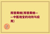 厚德黄精(厚德黄精——中医瑰宝的功效与应用)