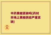 中药黄精紧缺吗(药材市场上黄精供应严重紧缺)