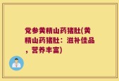 党参黄精山药猪肚(黄精山药猪肚：滋补佳品，营养丰富)