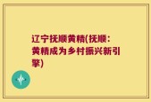 辽宁抚顺黄精(抚顺：黄精成为乡村振兴新引擎)