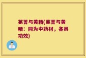 芜菁与黄精(芜菁与黄精：同为中药材，各具功效)