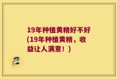19年种植黄精好不好(19年种植黄精，收益让人满意！)
