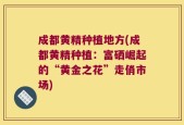 成都黄精种植地方(成都黄精种植：富硒崛起的“黄金之花”走俏市场)