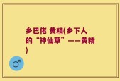 乡巴佬 黄精(乡下人的“神仙草”——黄精)