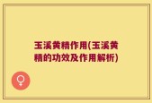 玉溪黄精作用(玉溪黄精的功效及作用解析)