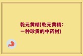 乾元黄精(乾元黄精：一种珍贵的中药材)