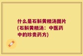 什么是石斛黄精汤图片(石斛黄精汤：中医药中的珍贵药方)