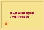 神仙传中的黄精(黄精：传说中的仙草)