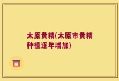 太原黄精(太原市黄精种植逐年增加)
