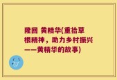 隆回 黄精华(重拾草根精神，助力乡村振兴——黄精华的故事)