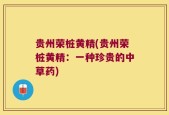 贵州荣桩黄精(贵州荣桩黄精：一种珍贵的中草药)