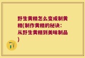 野生黄精怎么变成制黄精(制作黄精的秘诀：从野生黄精到美味制品)