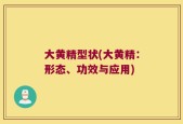 大黄精型状(大黄精：形态、功效与应用)