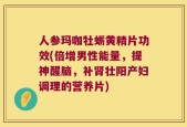 人参玛咖牡蛎黄精片功效(倍增男性能量，提神醒脑，补肾壮阳产妇调理的营养片)