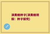 滇黄精种子(滇黄精初探：种子探究)